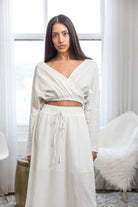 @AlyssaTay Two Piece Maxi Dress - White - Avah Couture