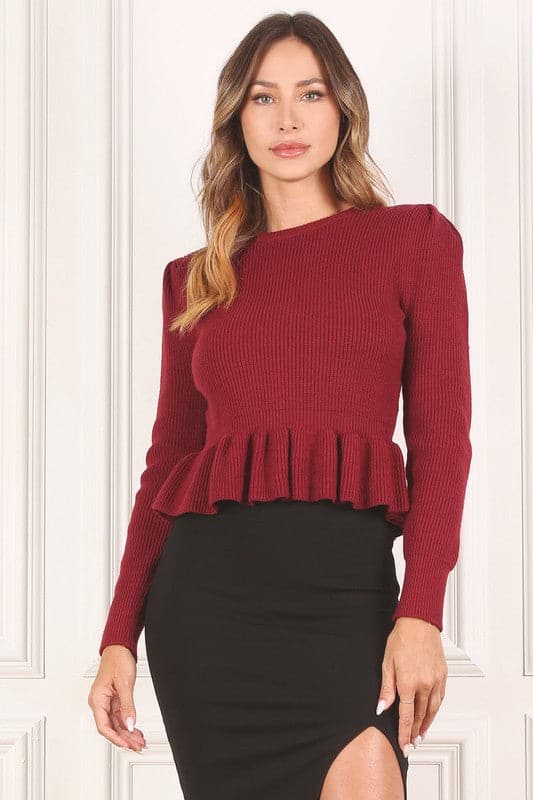 When the temperature drops, this sweater will keep you warm and stylish. The round neck, long sleeves and chic pleated shoulder details add to the sophisticated look of this sweater. Pair it with jeans and booties for a weekend look or dress it up with a great skirt for a day at the office.  