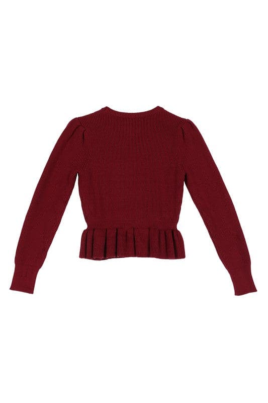 When the temperature drops, this sweater will keep you warm and stylish. The round neck, long sleeves and chic pleated shoulder details add to the sophisticated look of this sweater. Pair it with jeans and booties for a weekend look or dress it up with a great skirt for a day at the office.  