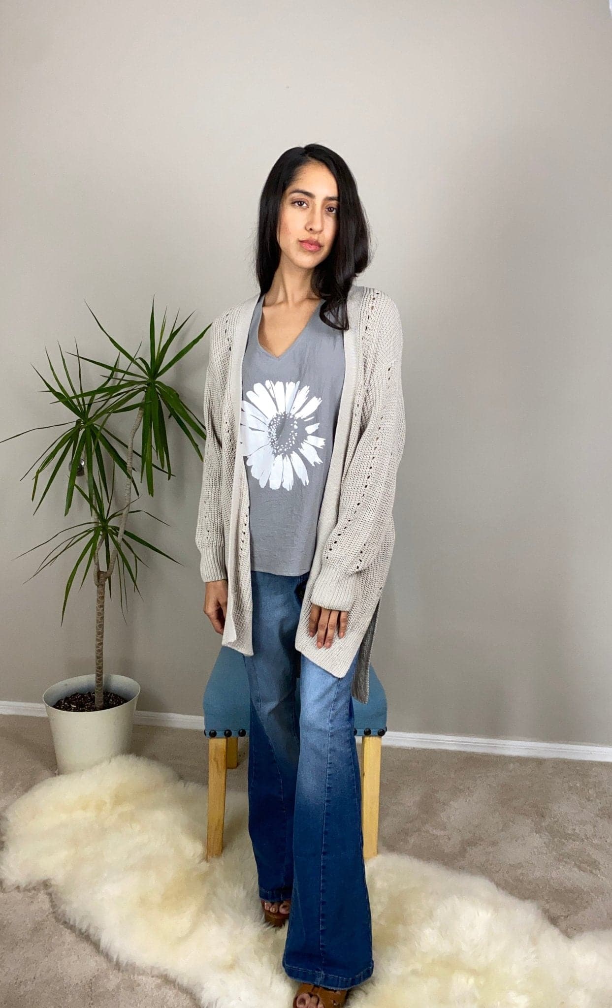 Coney Island Gray Cardigan-AVAH