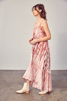 Day Trippin’ Tie Dye Cami Maxi Dress - Charcoal or Rose - Avah Couture