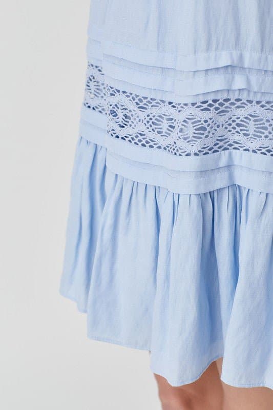 AVAH-Easy Breezy Sleeveless Halter Mini Dress-Blue