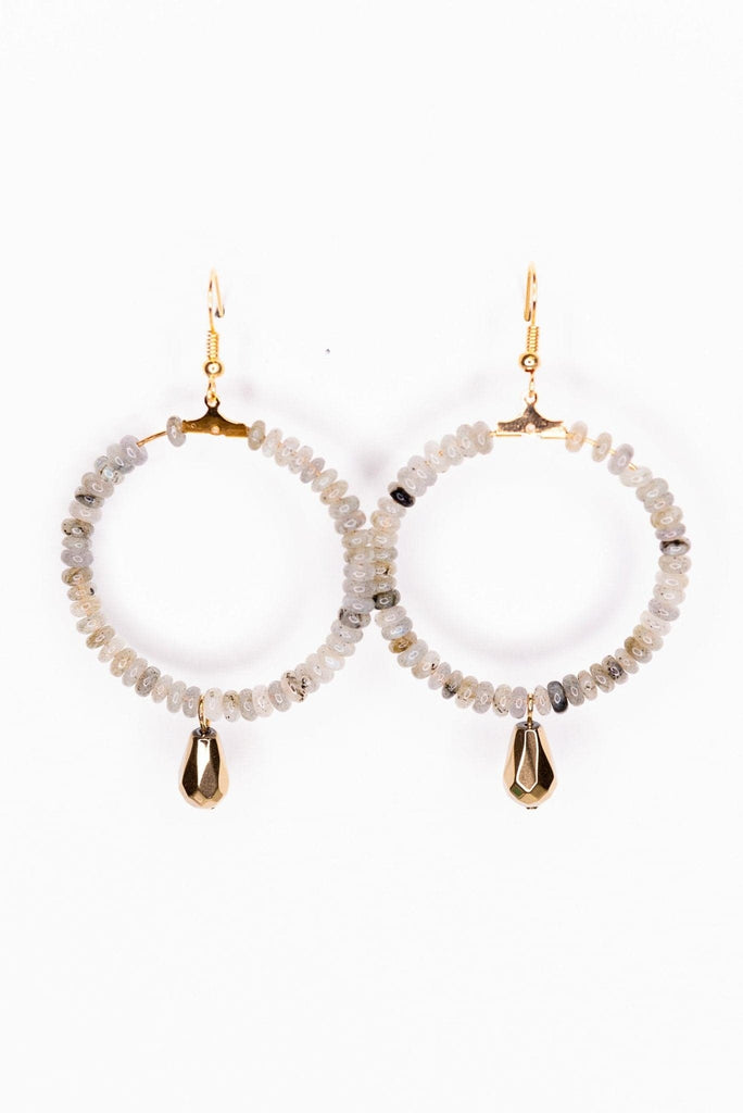 Fishhook beaded hoop earrings - Avah Couture