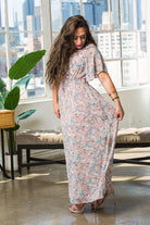 Forget Me Not Pink Floral V-Neck Maxi Dress - AVAH