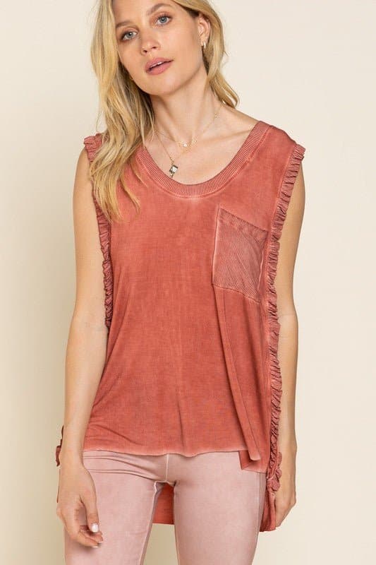 Lace It Up Open Back Ruffle Tank Top - Available in 3 colors - Avah Couture