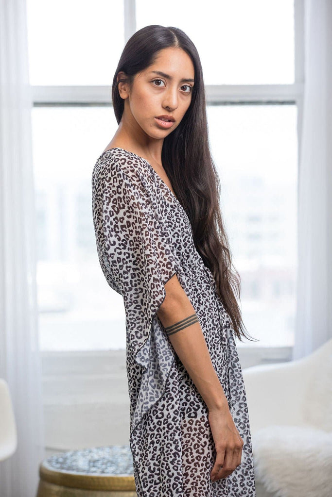 Let's Do This Leopard Kimono With Tassel - Avah Couture