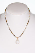 Most Wanted Marble Charm Teardrop Necklace - AVAH