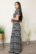 Nightline Elegant Full Length Maxi Jumpsuit - Black - AVAH