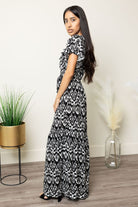 Nightline Elegant Full Length Maxi Jumpsuit - Black - AVAH