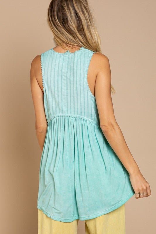 Ocean Air Babydoll Knit Tank Top - Available in 3 colors - Avah Couture