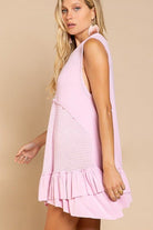 Simply Satisfying Sleeveless Ruffle Hem Mini Dress - Avah Couture