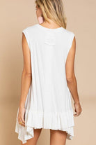 Simply Satisfying Sleeveless Ruffle Hem Mini Dress - Avah Couture