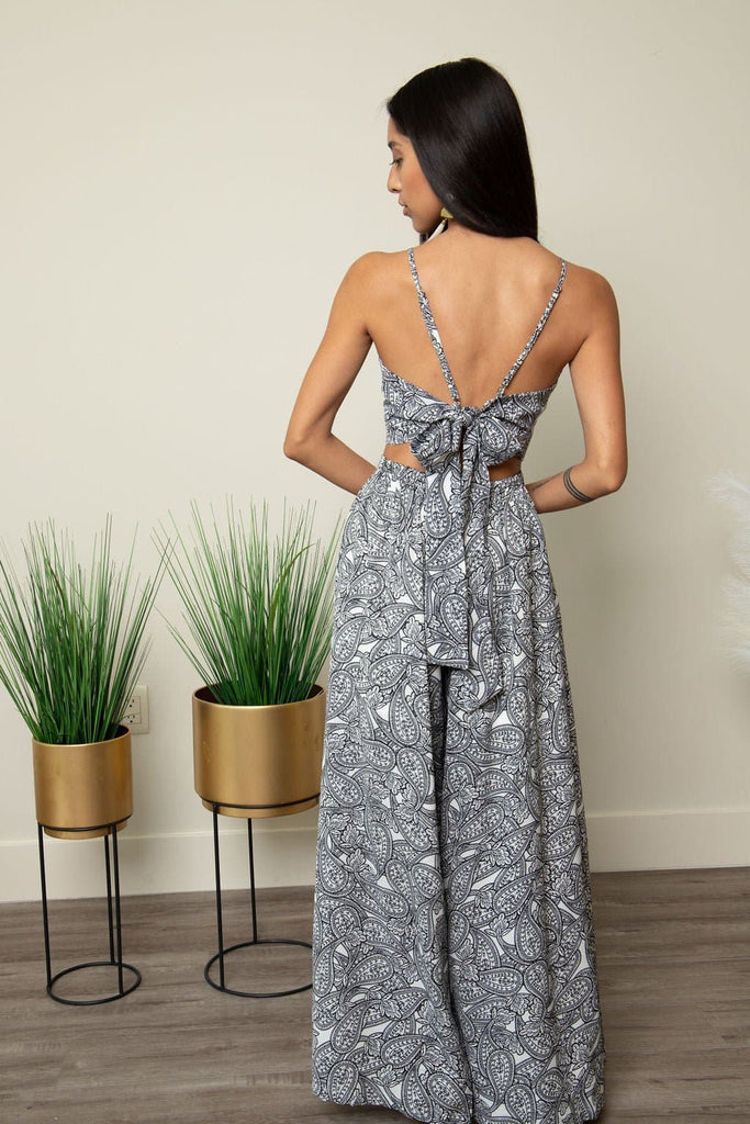 The Good Life Tie Back Two-Piece Jumpsuit - Avah Couture